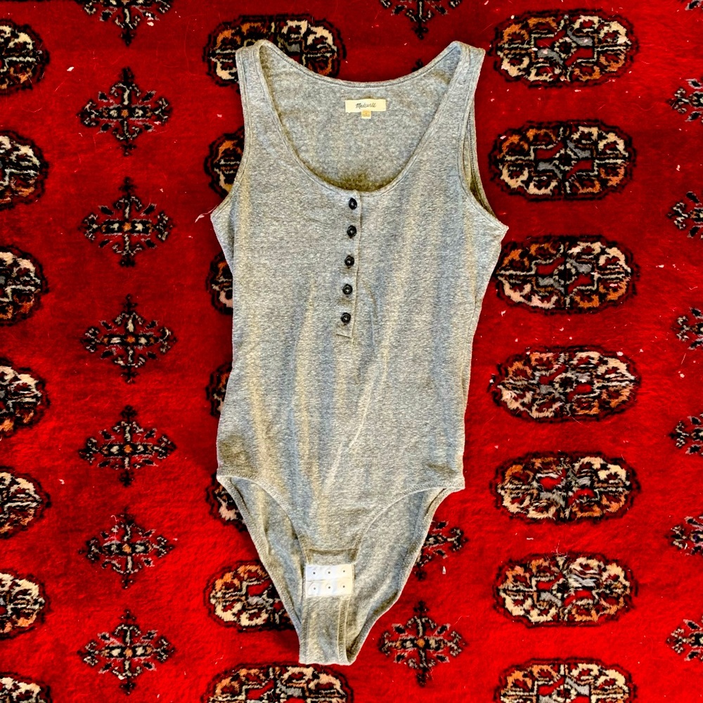 Madewell Gray Tank Bodysuit